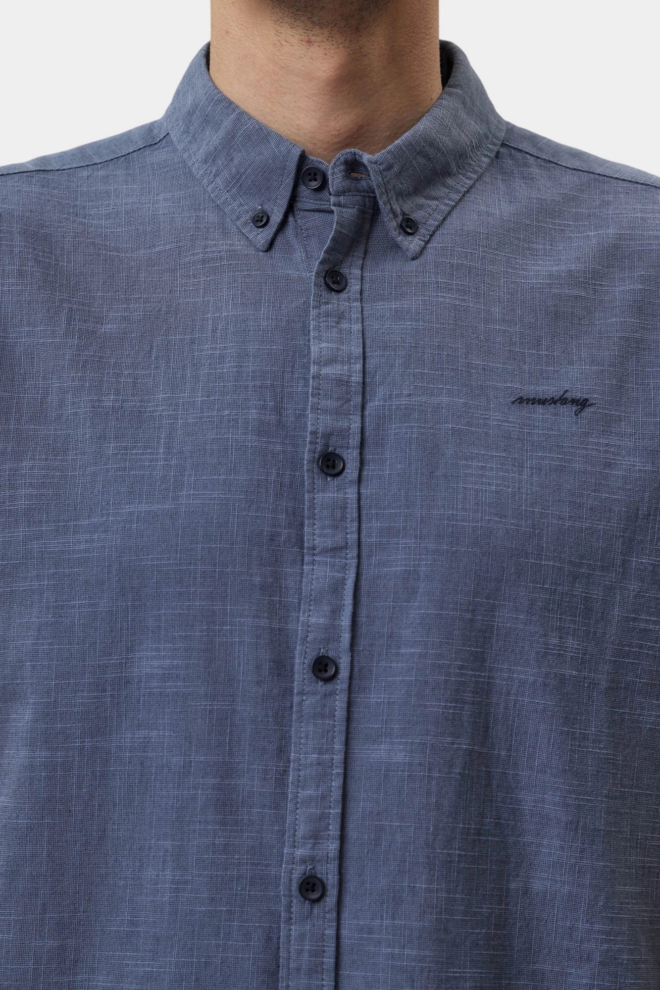 Męska Koszula Mustang Style Berkeley Middle Blue Two Tone 1016252 12722