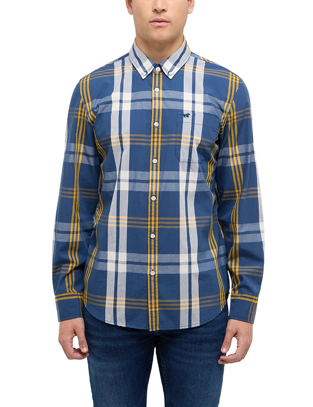Męska Koszula Mustang Style Chester Big Check Blue 1017529 12859