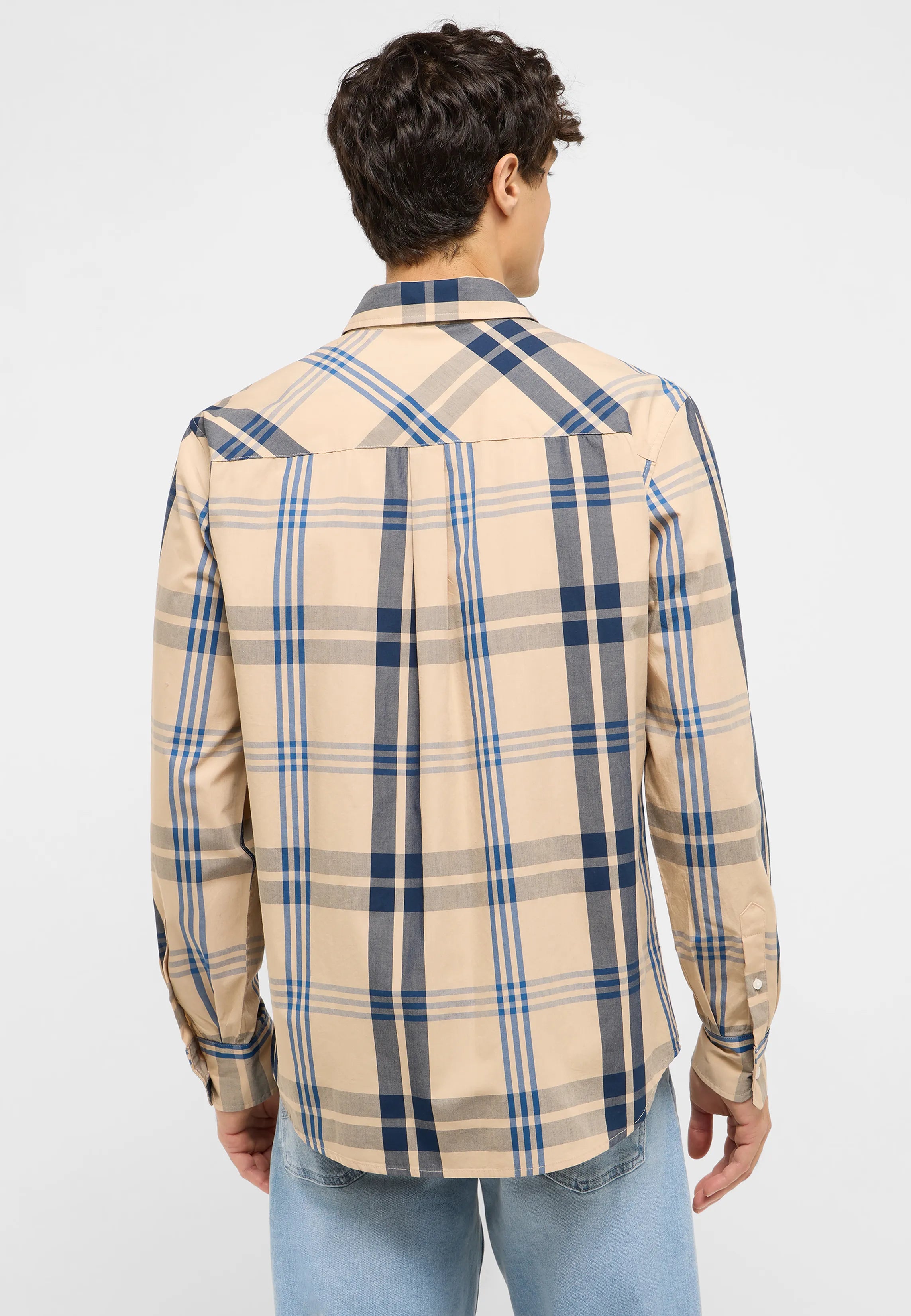 Męska Koszula Mustang Style Chester Big Check Navy 1017529 12858