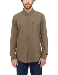 Męska Koszula Mustang Style Chester Gingham Check Brown Navy 1016087 12690