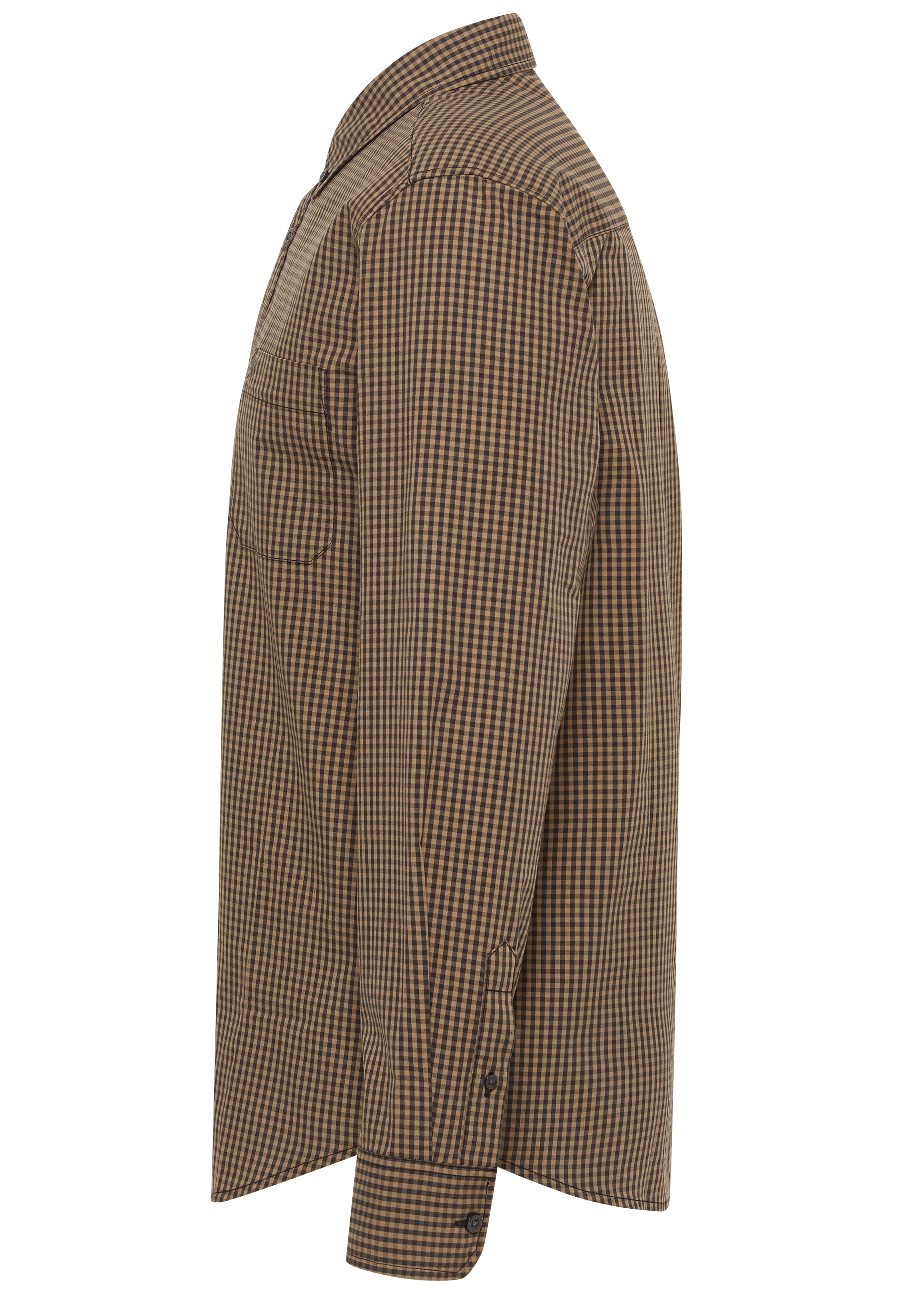 Męska Koszula Mustang Style Chester Gingham Check Brown Navy 1016087 12690
