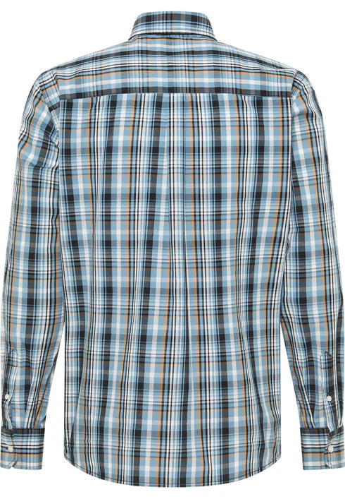 Męska Koszula Mustang Style Chester Poplin Multi Check Blue 1016958 12783
