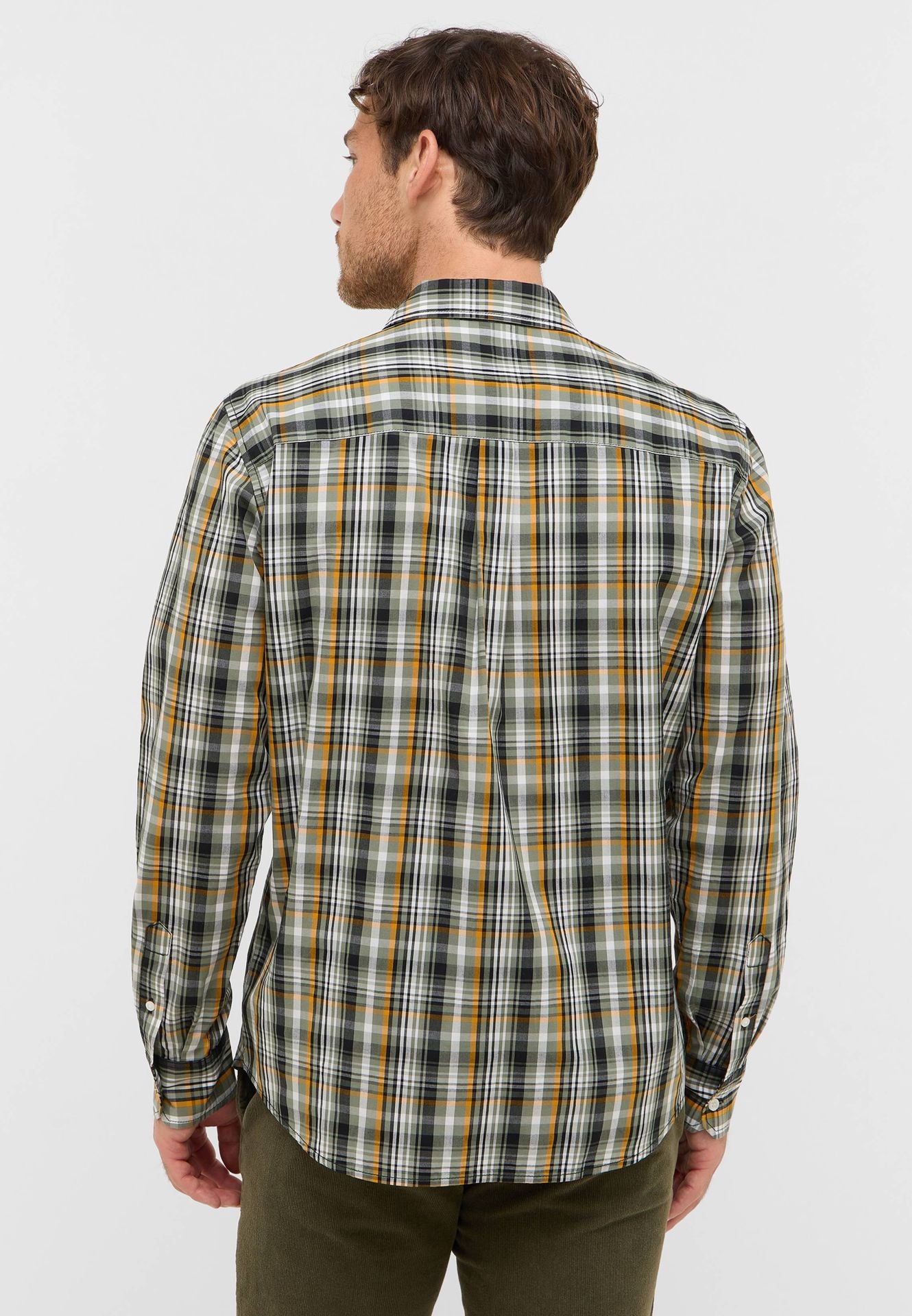 Męska Koszula Mustang Style Chester Poplin multi check green 1016958 12784