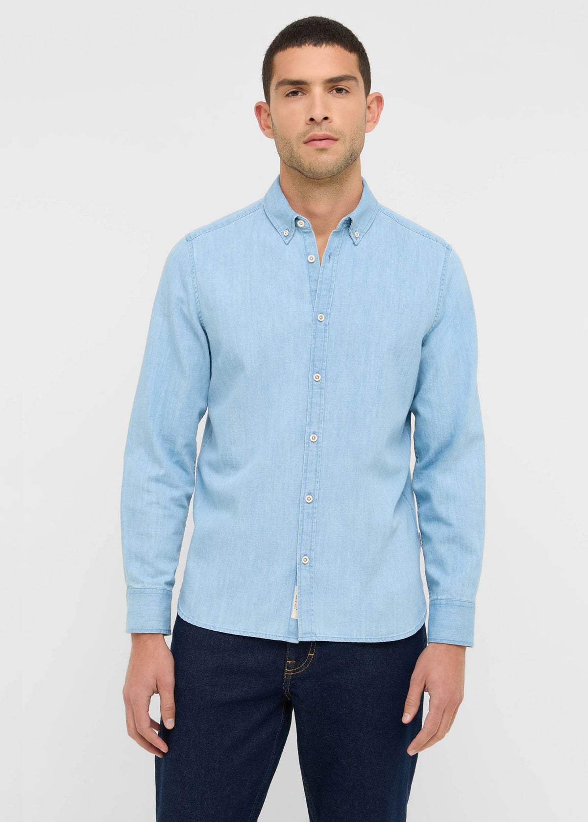 Męska Koszula Mustang Style Cullman Denim Blue 1016946 5000 200