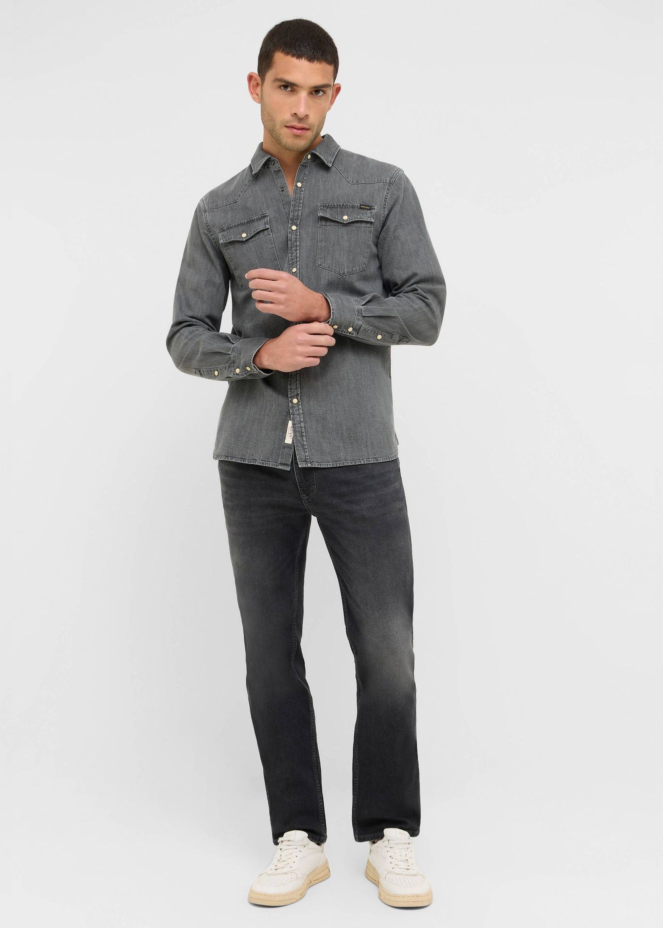 Męska Koszula Mustang Style Duver Denim Black 1016957 4000 300