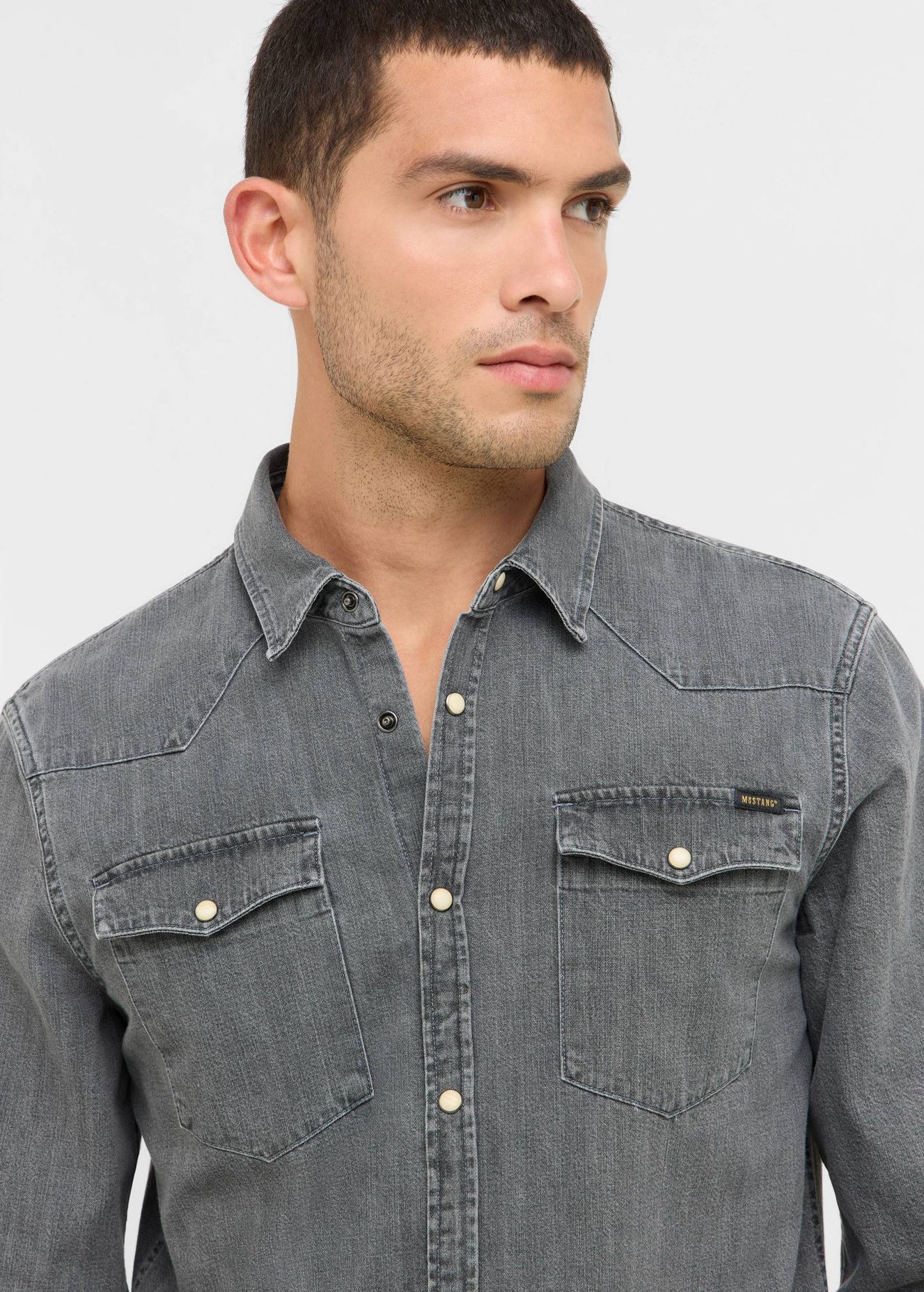 Męska Koszula Mustang Style Duver Denim Black 1016957 4000 300