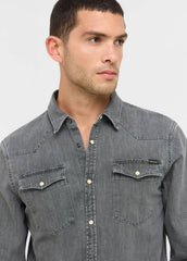 Męska Koszula Mustang Style Duver Denim Black 1016957 4000 300