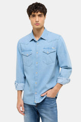Męska Koszula Mustang Style Duver Denim Blue 1017538 5000 100
