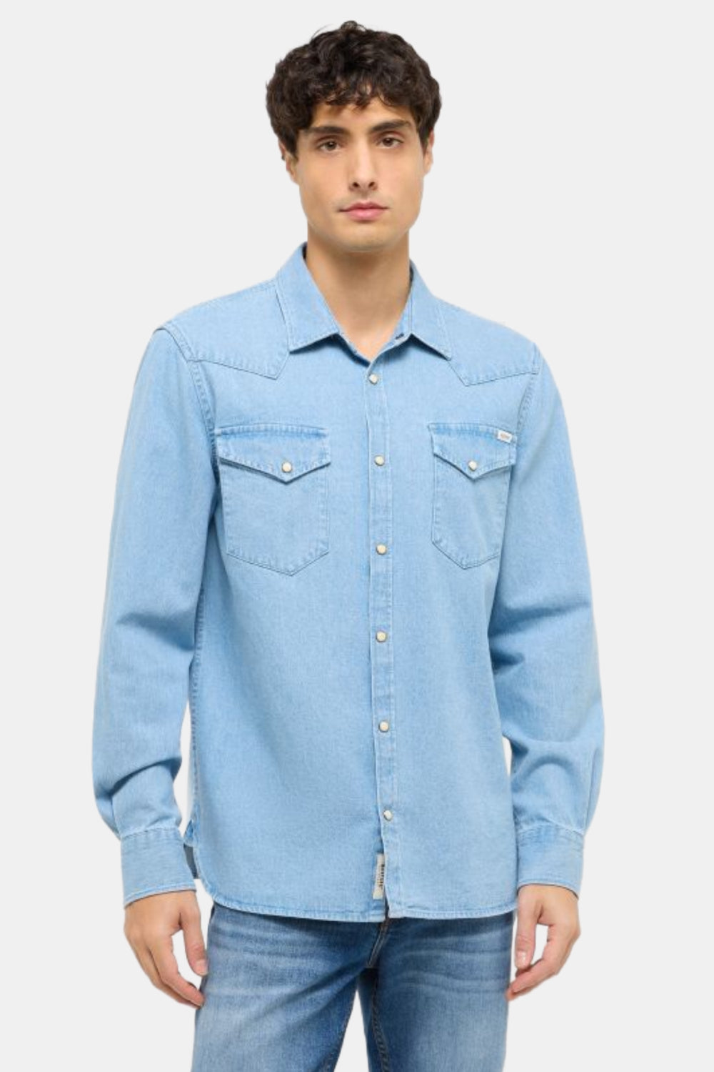 Męska Koszula Mustang Style Duver Denim Blue 1017538 5000 100