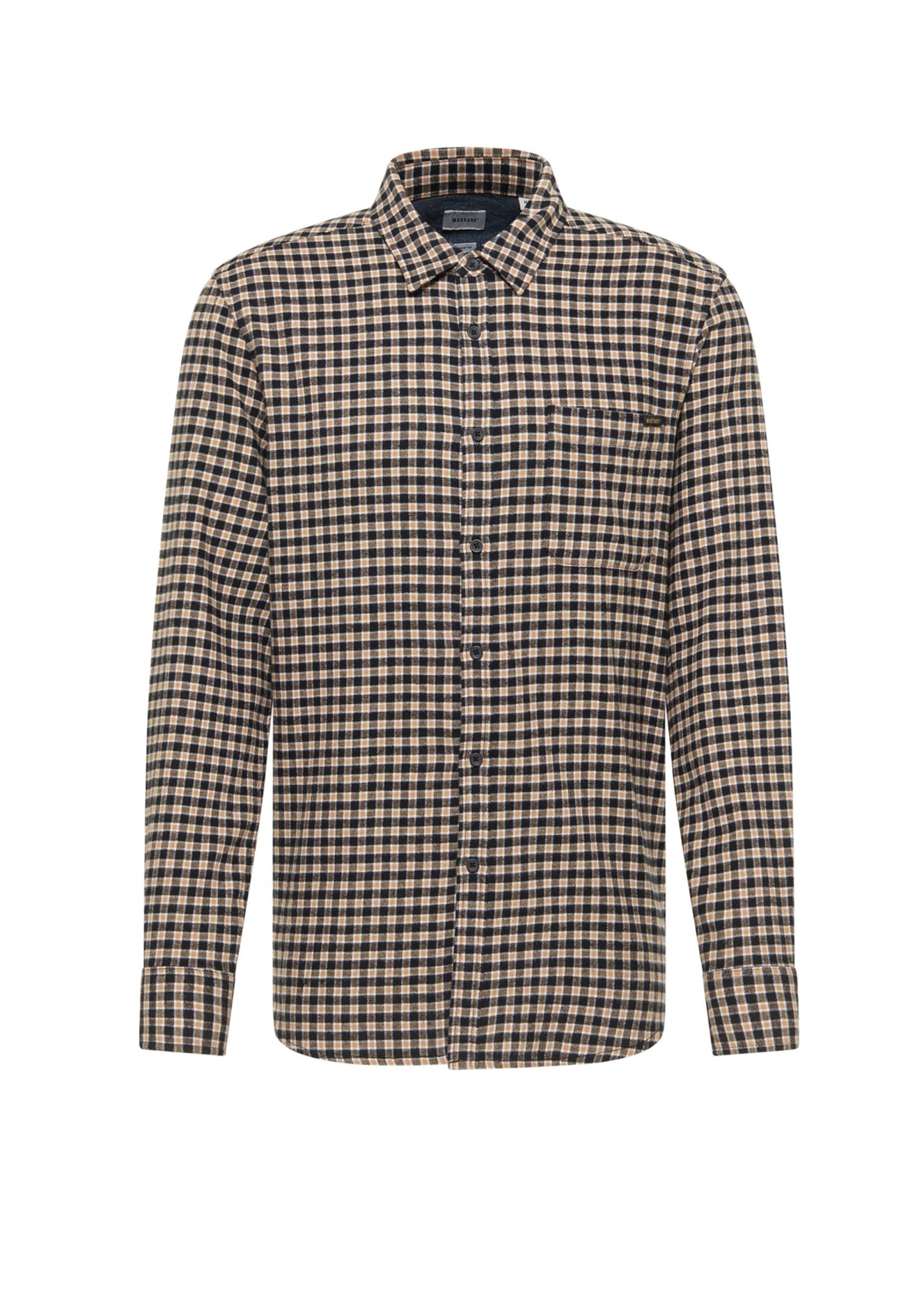 Męska Koszula Mustang Style Eastbridge Brushed Twill Mini Check Black 1016960 12786