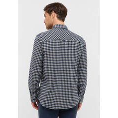 Męska Koszula Mustang Style Eastbridge Brushed Twill Mini Check Blue 1016960 12785