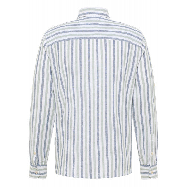 Męska Koszula Mustang Style Rawlins Green Multi Bold Stripe 1016470 12744