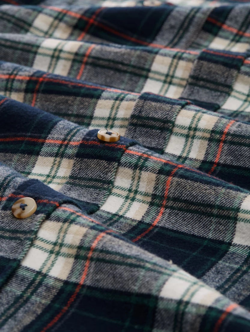 Męska Koszula Tom Tailor Comfort Checked Shirt Navy Multicolor Check 1047337 38516