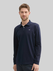 Męska Koszulka Polo Tom Tailor Basic Polo LS Sky Captain Blue 1043278 10668