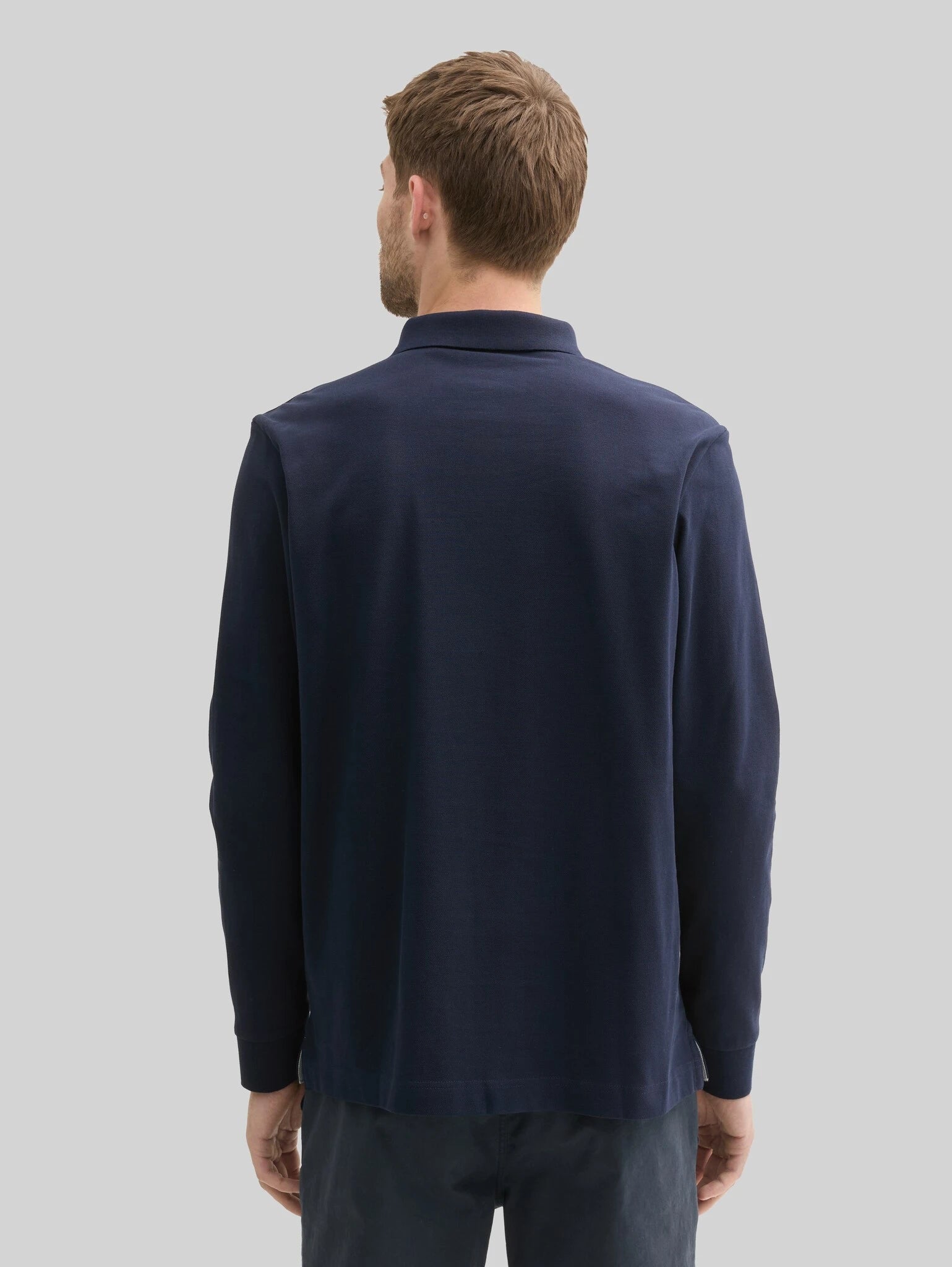 Męska Koszulka Polo Tom Tailor Basic Polo LS Sky Captain Blue 1043278 10668