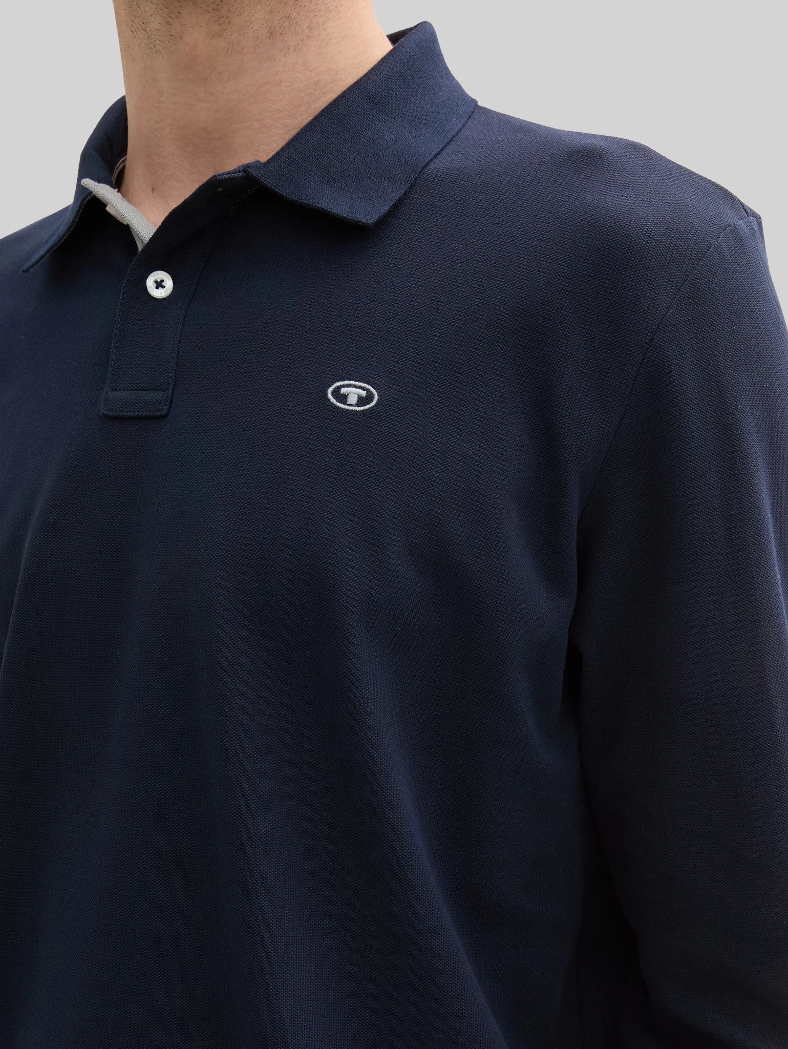 Męska Koszulka Polo Tom Tailor Basic Polo LS Sky Captain Blue 1043278 10668