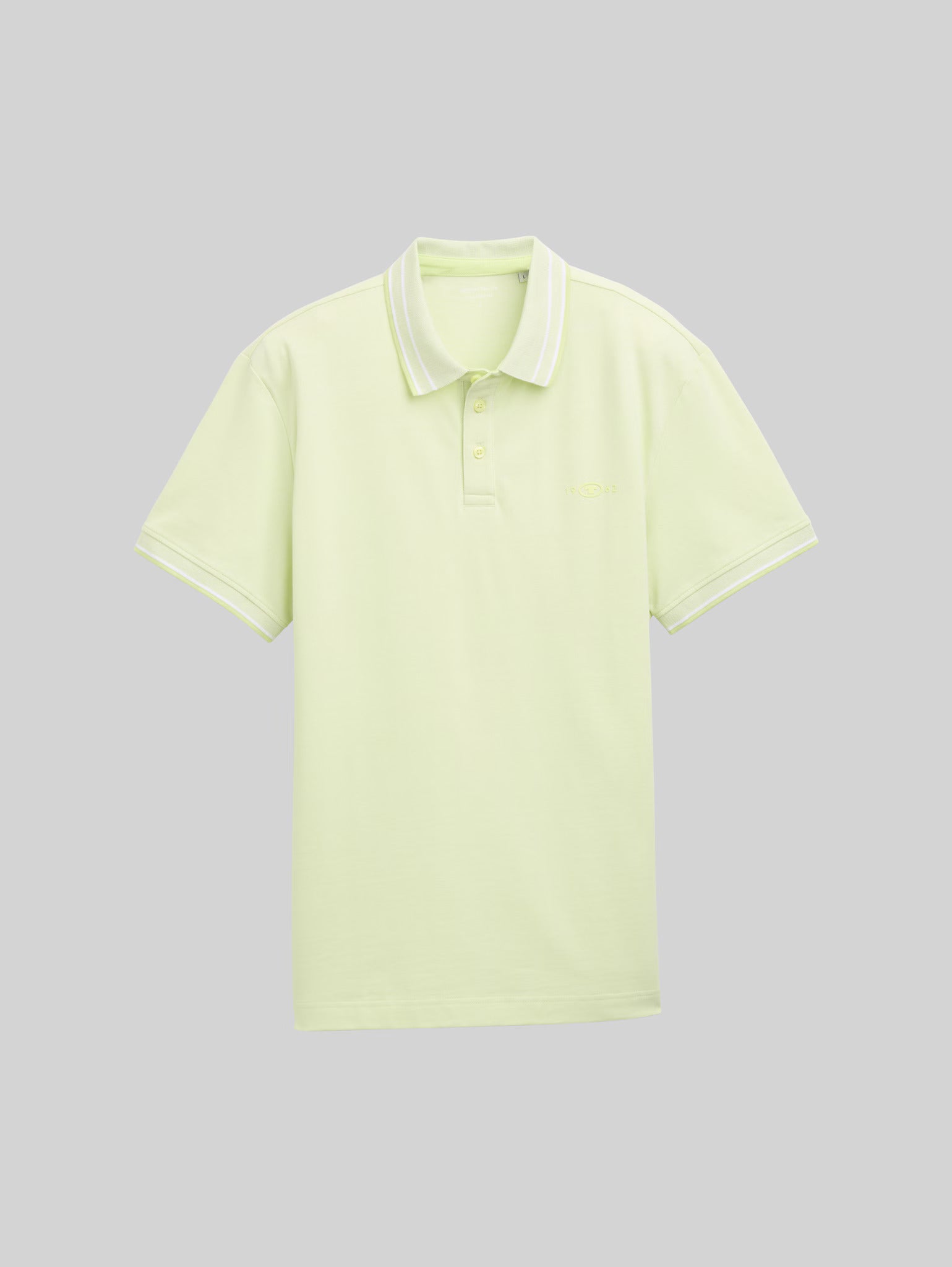 Męska Koszulka Polo Tom Tailor Printed Polo Lime Green Two Tone Pique 1045629 37704