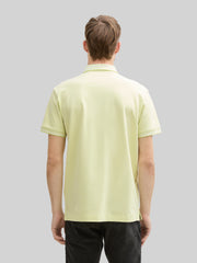 Męska Koszulka Polo Tom Tailor Printed Polo Lime Green Two Tone Pique 1045629 37704