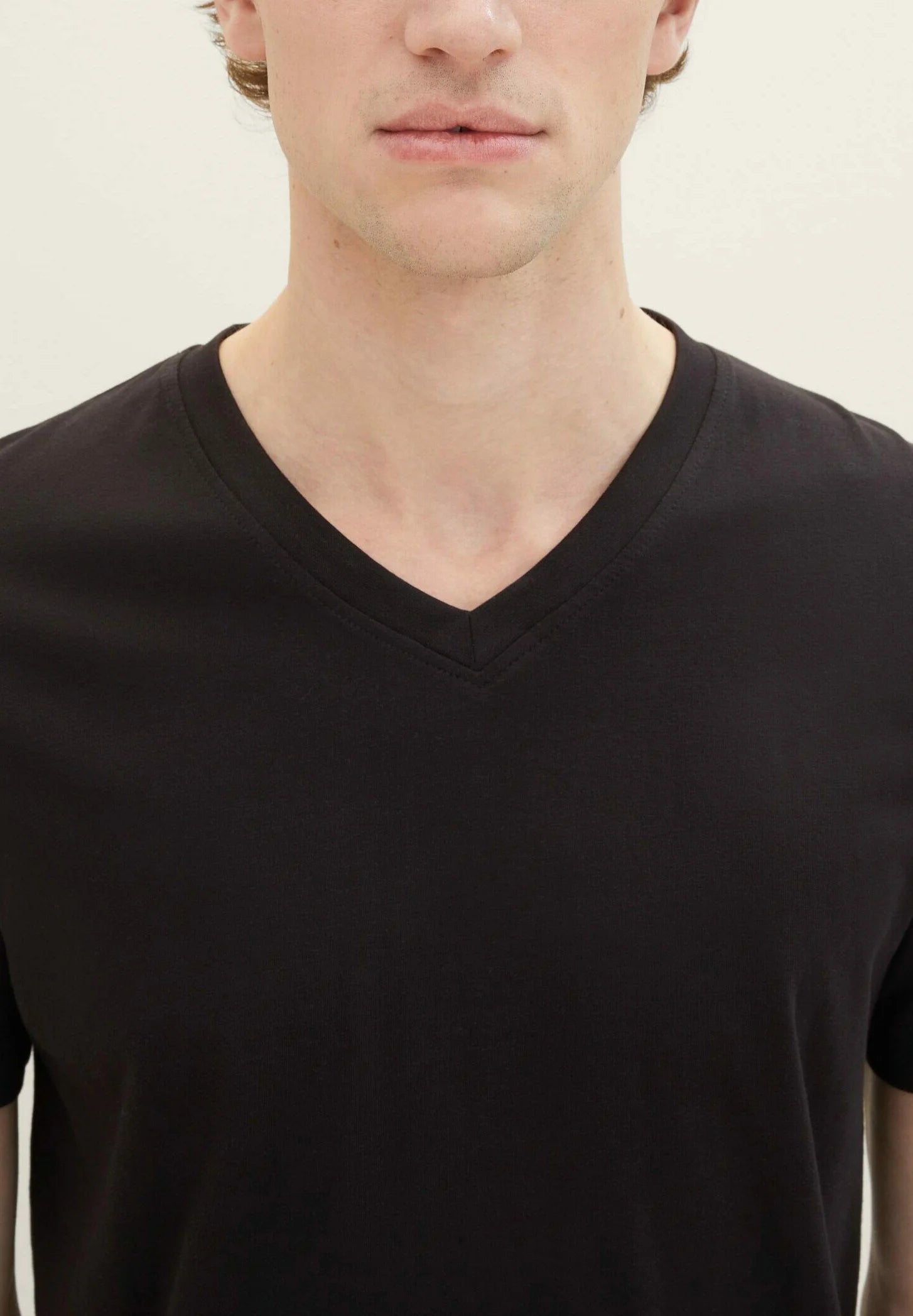 Dwupak Męska Koszulka Tom Tailor Doublepack Crewneck Tee Black 1037741 29999
