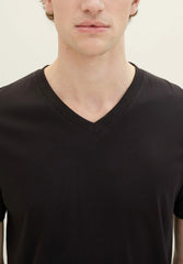 Dwupak Męska Koszulka Tom Tailor Doublepack Crewneck Tee Black 1037741 29999