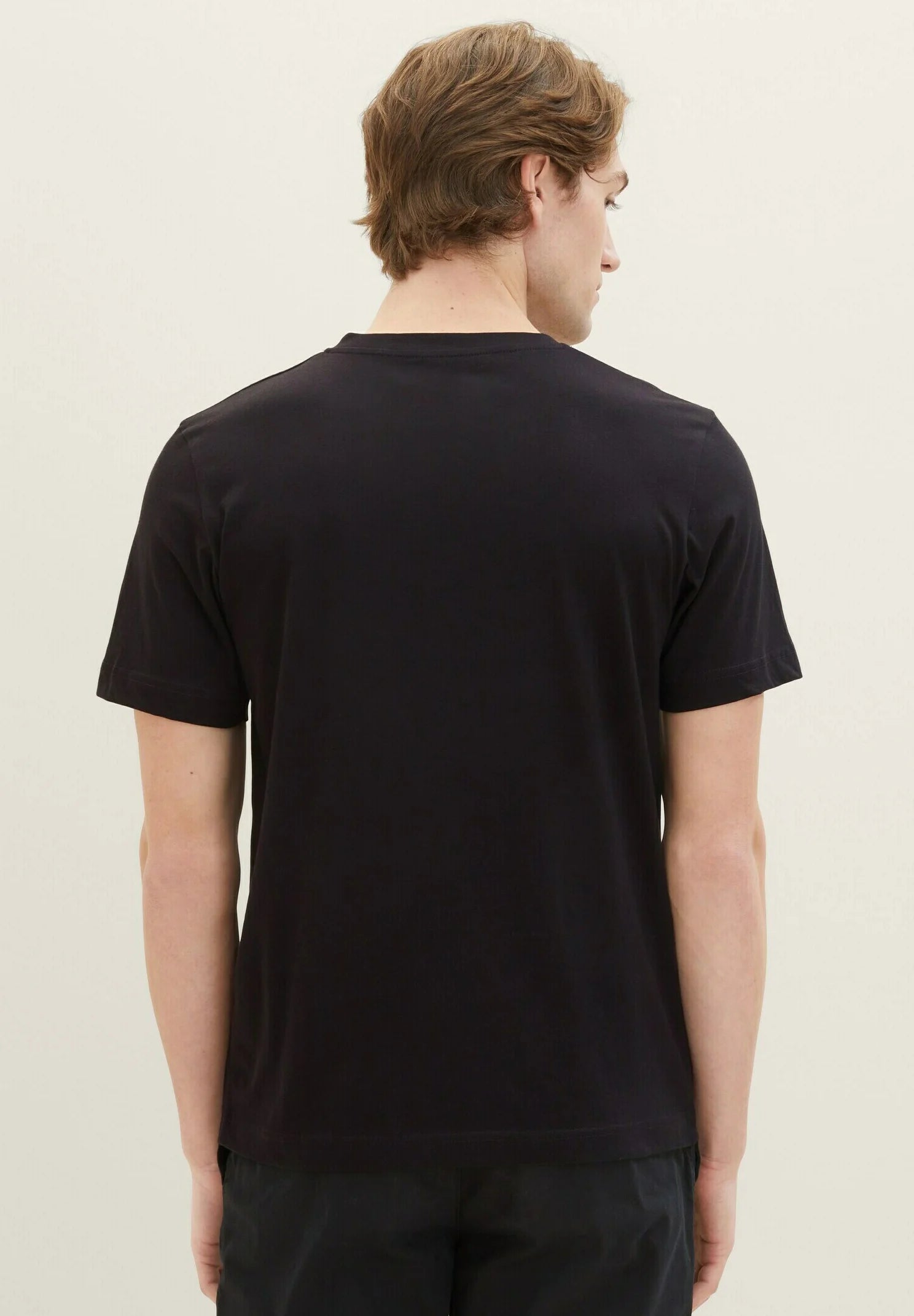Dwupak Męska Koszulka Tom Tailor Doublepack Crewneck Tee Black 1037741 29999