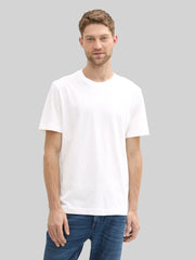 Dwupak Męska Koszulka Tom Tailor Doublepack Crewneck Tee White 1037741 20000