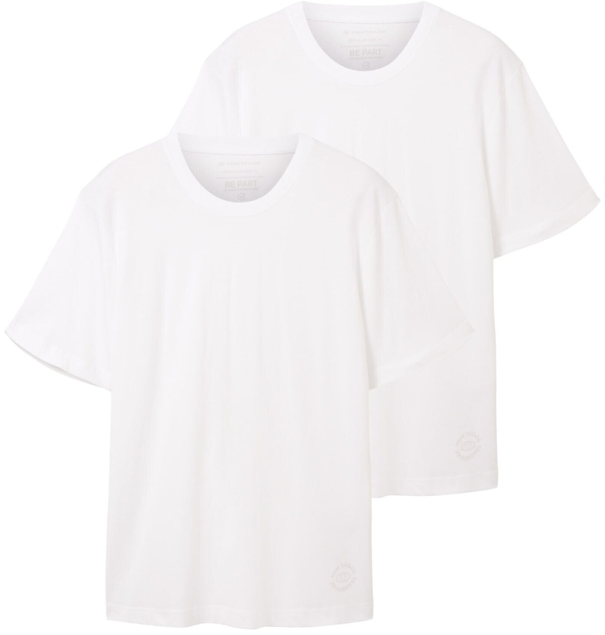 Dwupak Męska Koszulka Tom Tailor Doublepack Crewneck Tee White 1037741 20000