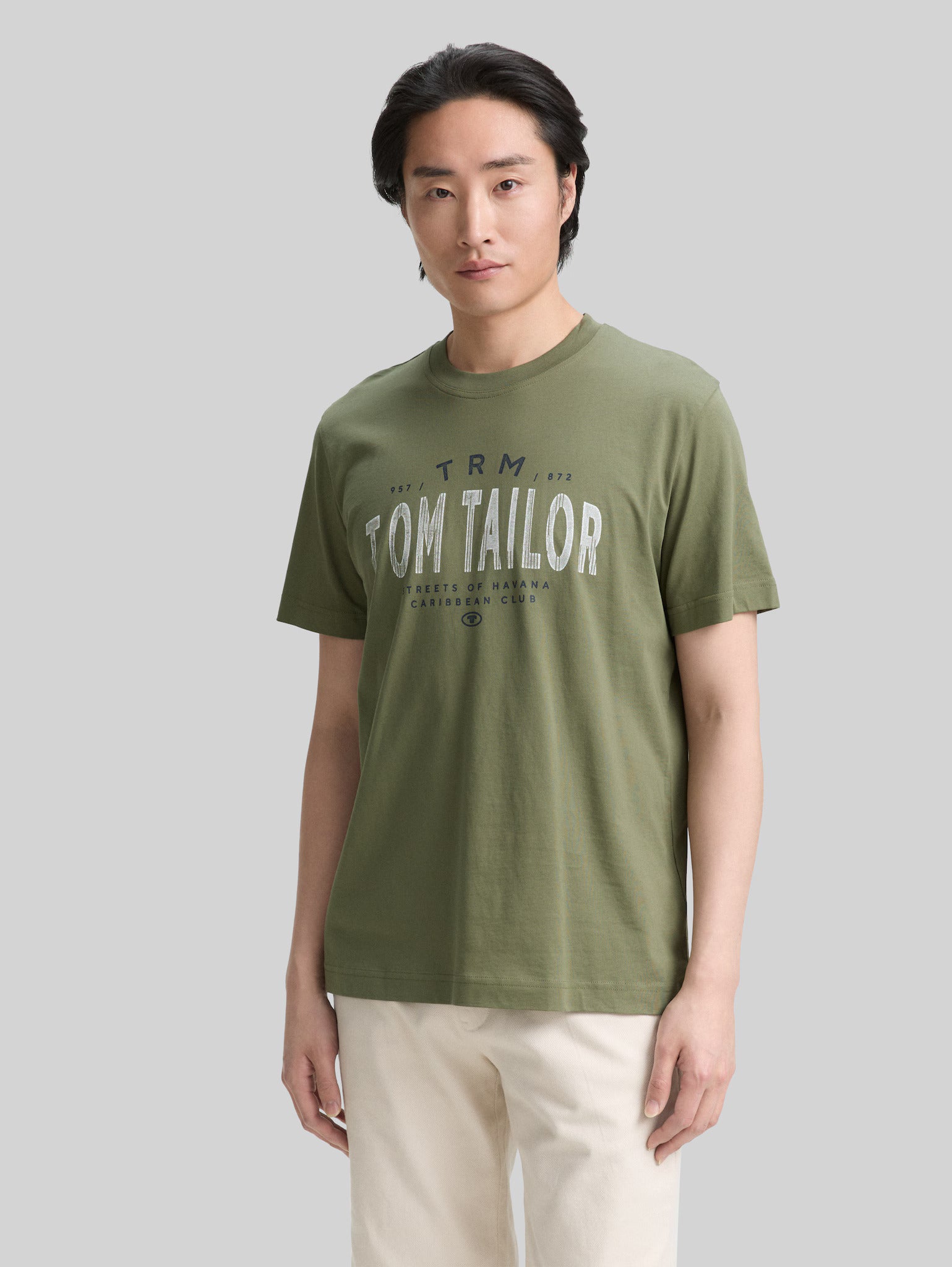 Dwupak Męska Koszulka Tom Tailor Doublepack T-shirt Oak Leaf Green 1048076 10314