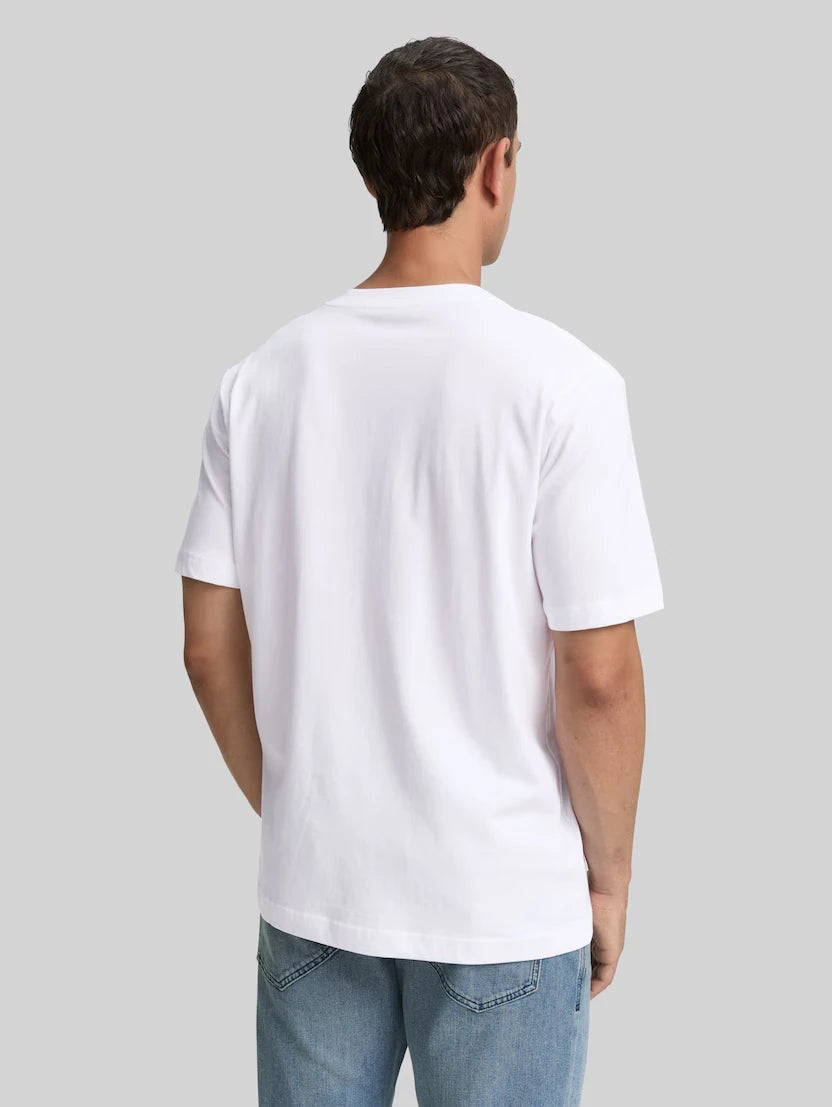 Zestaw Męskich Koszulek Tom Tailor Dwupak V-neck Tee White 1037738 20000