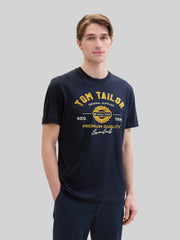 Męska Koszulka Tom Tailor Logo Tee Dark Blue 1037735 10302