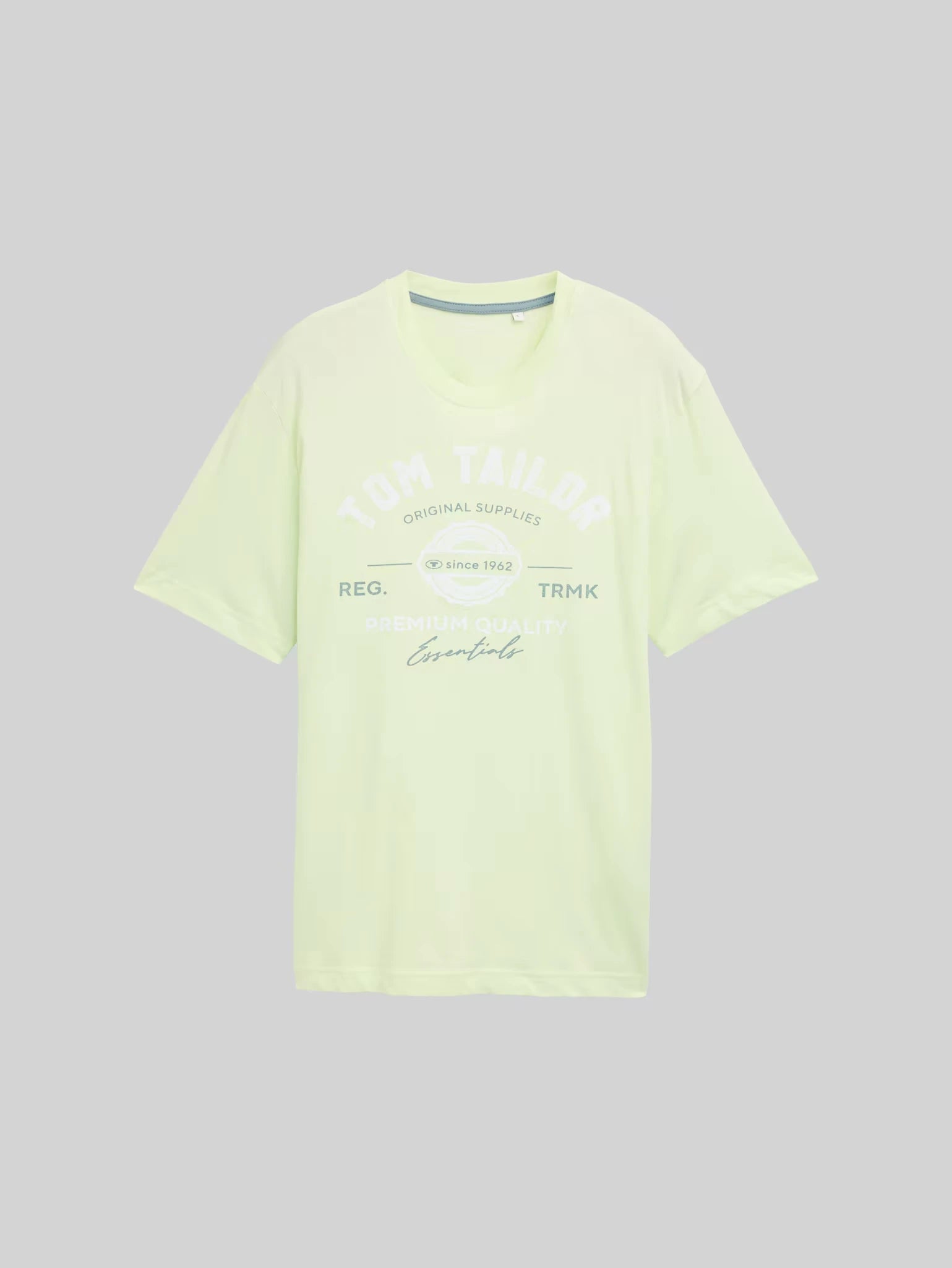 Męska Koszulka Tom Tailor Logo Tee Lime Cream Green 1037735 29078