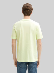 Męska Koszulka Tom Tailor Logo Tee Lime Cream Green 1037735 29078