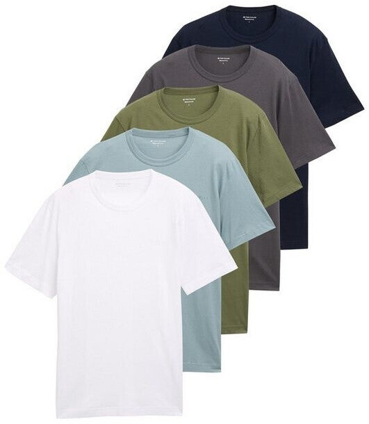 Zestaw Męskich Koszulek Tom Tailor Multipack T-shirt  White 1047052 20000