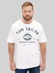 Męska Koszulka Tom Tailor Plus Logo Tee White 1039944 20000