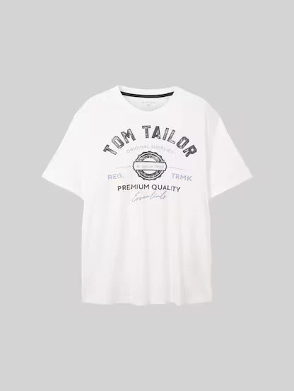 Męska Koszulka Tom Tailor Plus Logo Tee White 1039944 20000