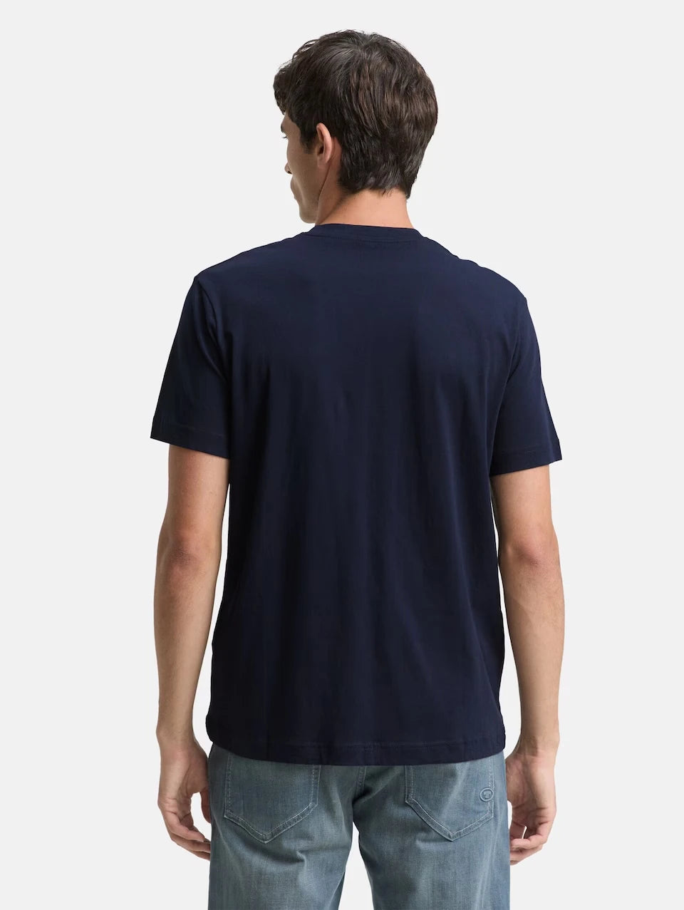 Męska Koszulka Tom Tailor Plus Printed Crewneck T-Shirt Sky Captain Blue 1039969 10668