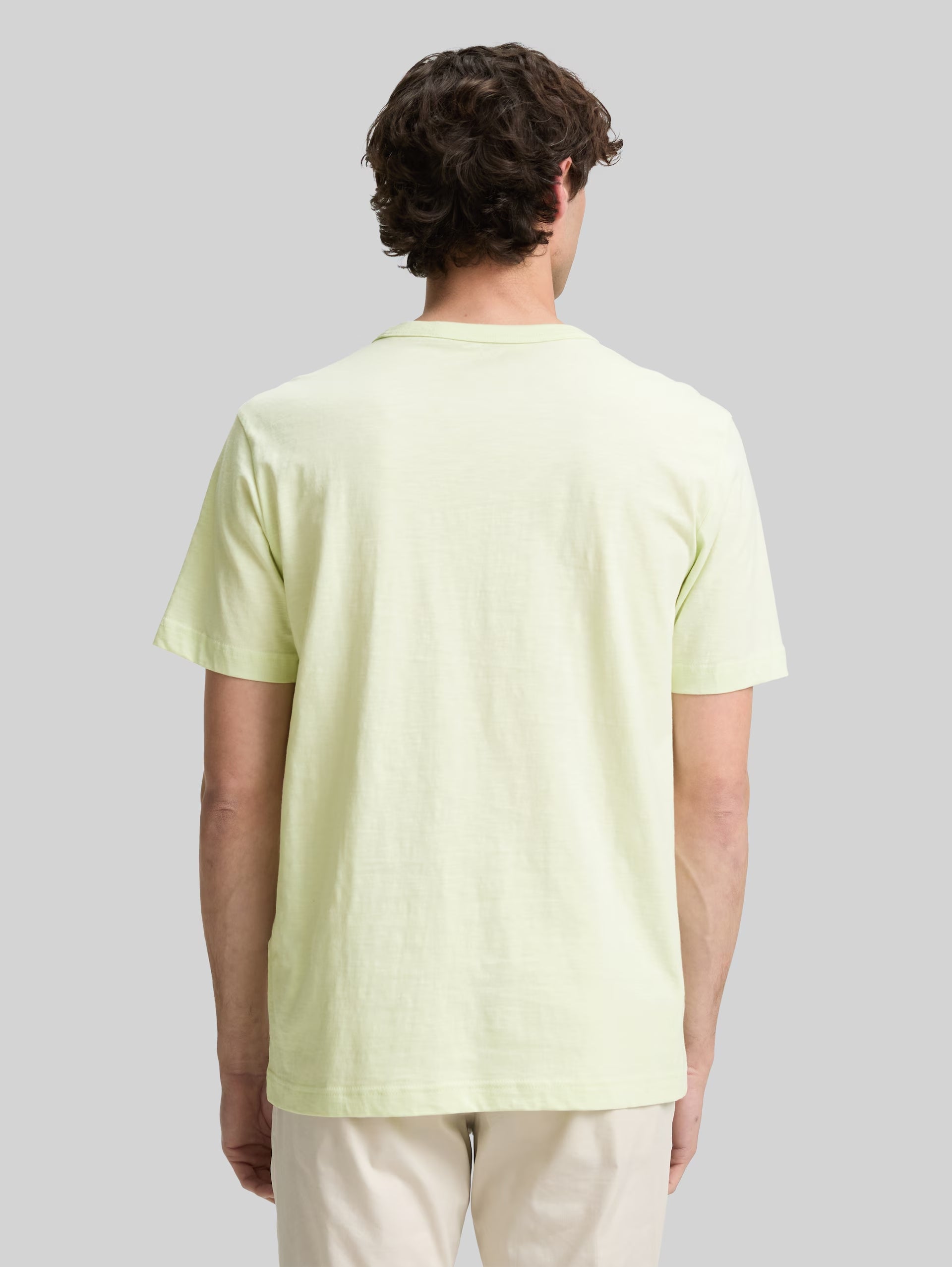 Męska Koszulka Tom Tailor Printed T-shirt Lime Cream Green 1045627 29078