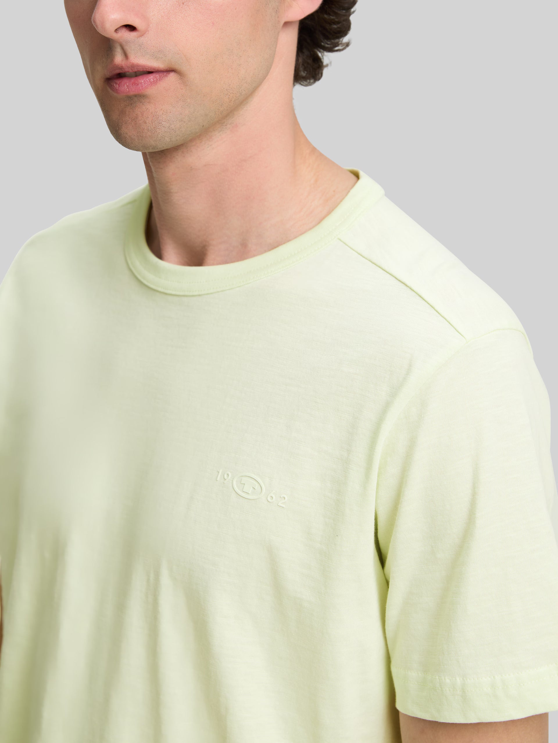 Męska Koszulka Tom Tailor Printed T-shirt Lime Cream Green 1045627 29078