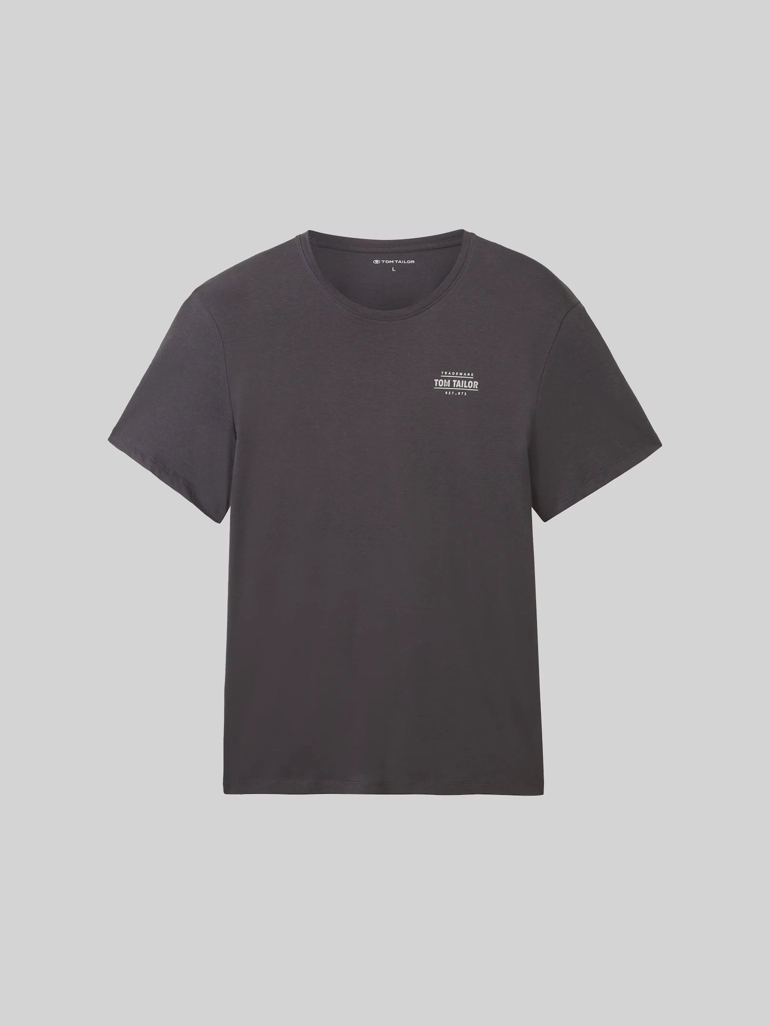 Męska Koszulka Tom Tailor Printed T-shirt Tarmac Grey 1042195 10899
