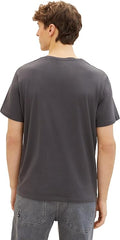 Męska Koszulka Tom Tailor Printed T-shirt Tarmac Grey 1042195 10899