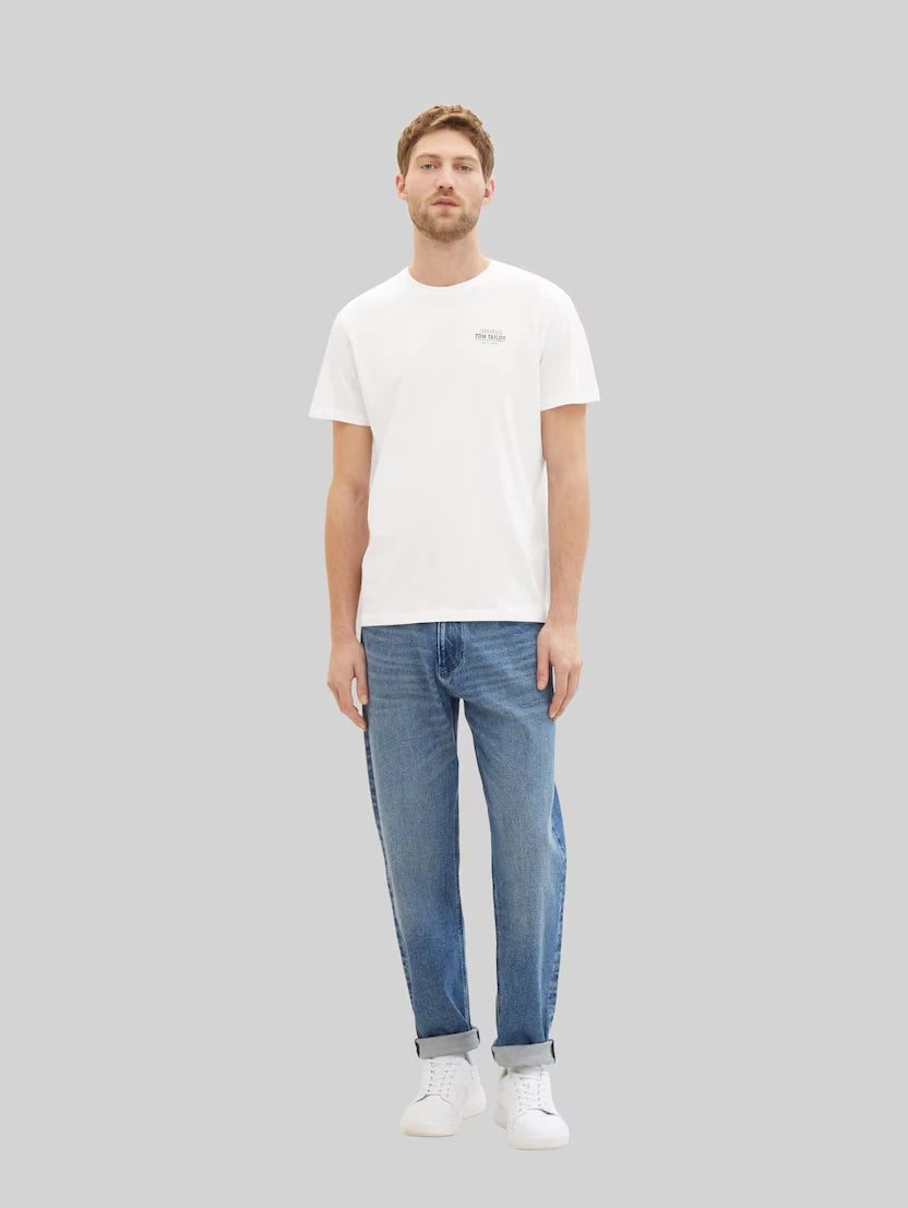 Męska Koszulka Tom Tailor Printed T-shirt White 1042195 20000