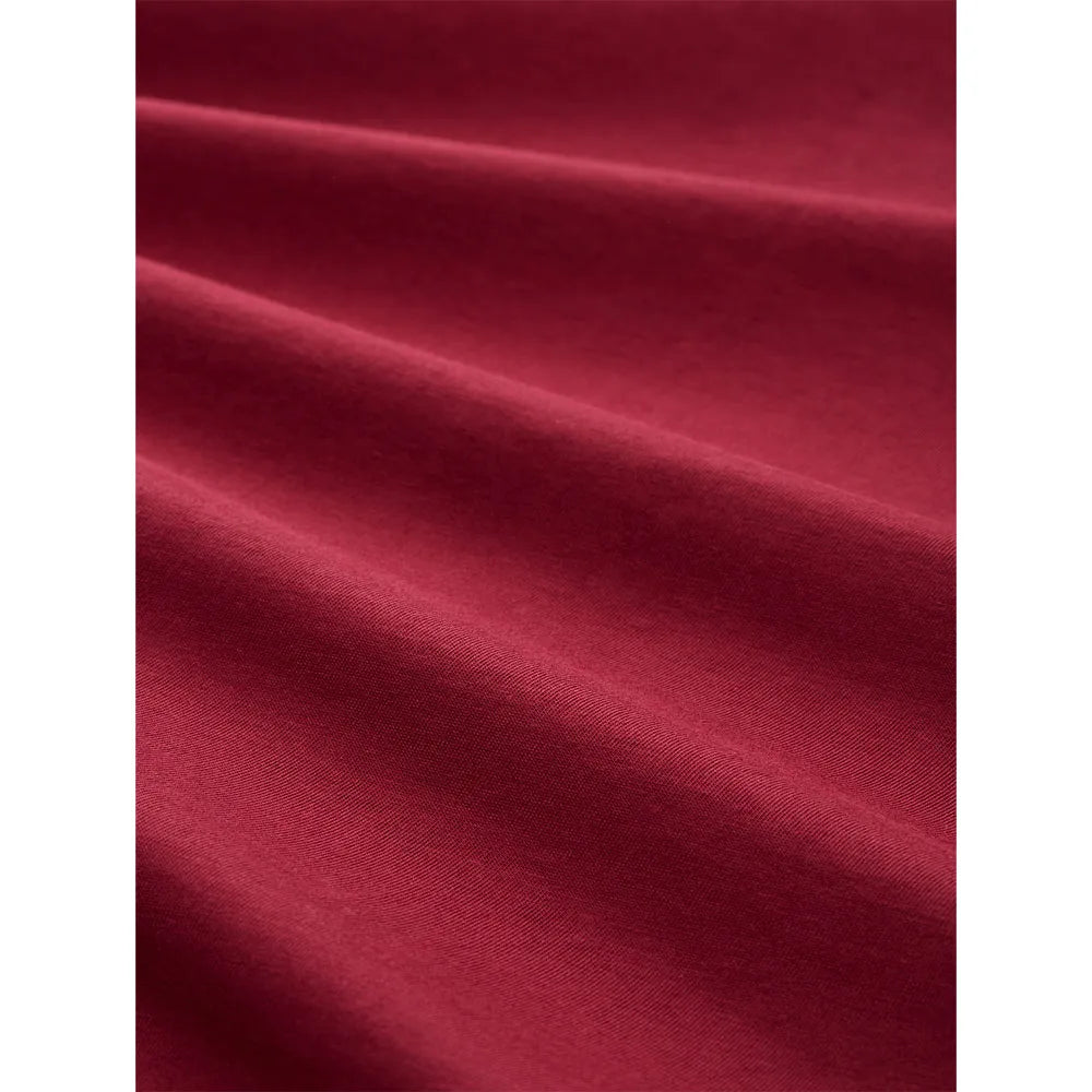 Męska Koszulka Tom Tailor Printed V-neck T-shirt Deep Red 1047775 35930