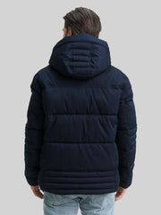 Męska Kurtka Tom Tailor Puffer Jacket With Hood Sky Captain Blue 1046971 10668