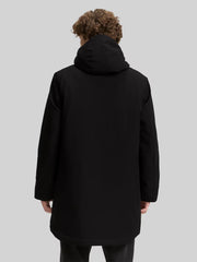 Męska Kurtka Tom Tailor Tech Hooded Parka Black 1046899 29999