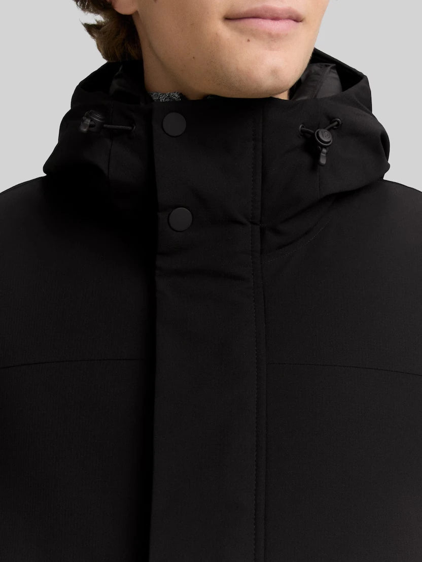 Męska Kurtka Tom Tailor Tech Hooded Parka Black 1046899 29999