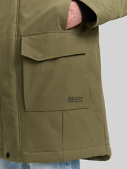Męska Kurtka Tom Tailor Tech Hooded Parka Jungle Soil Green 1046899 11848