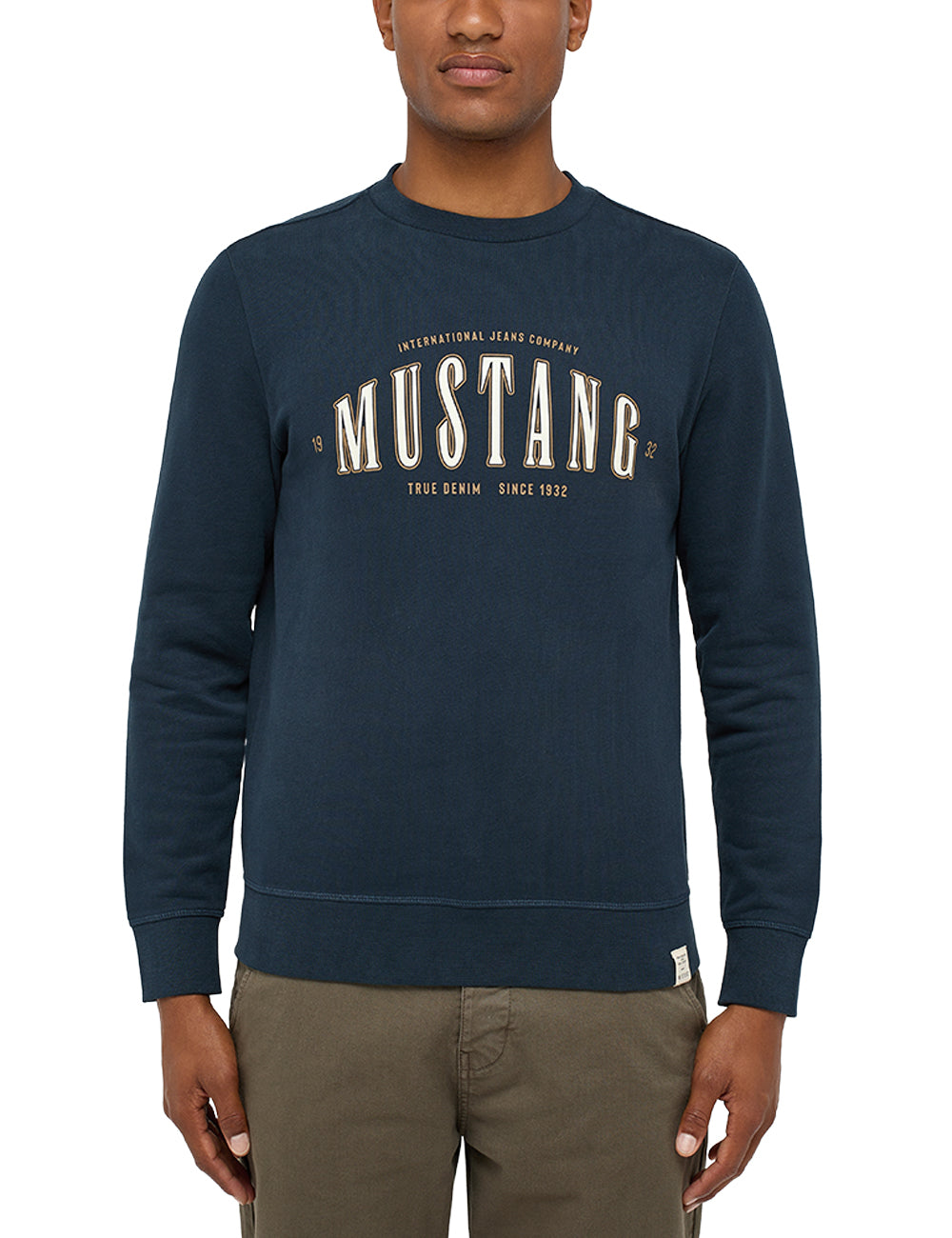 Męska Bluza Nierozpinana Mustang Style Ben Crewneck Carbon 1014505 4135