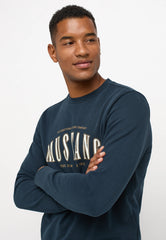 Męska Bluza Nierozpinana Mustang Style Ben Crewneck Carbon 1014505 4135