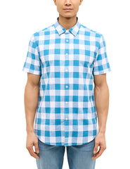 Męska koszula Mustang Style Berkeley Blue Big Vichy Check 1016471 12737