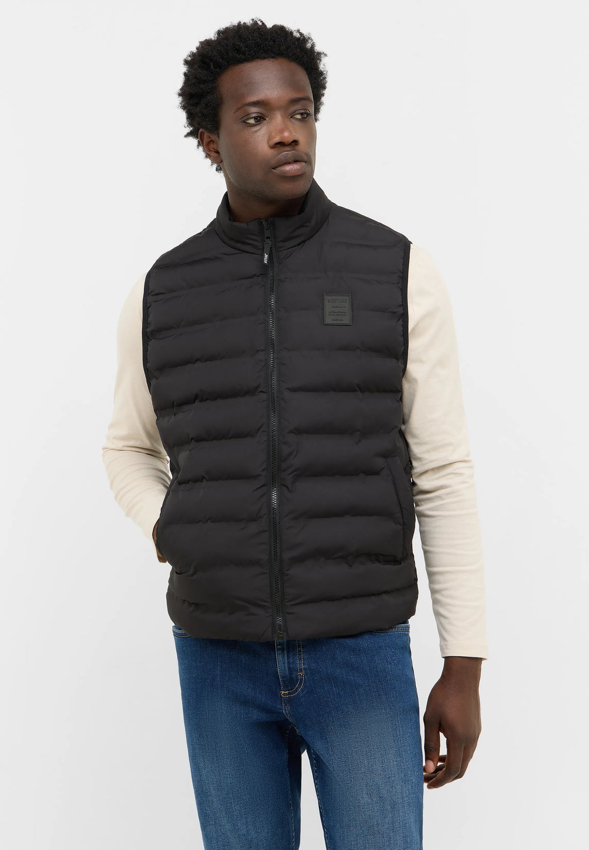 Męski Bezrękawnik Kamizelka Mustang Style Dublin Jet Black 1016888 4188